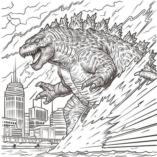 Godzilla Coloring Pages: A Monster of Fun!